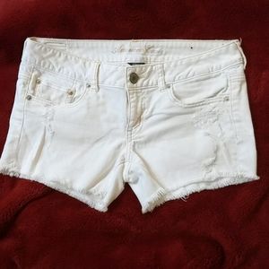 American Eagle White Denim Shorts